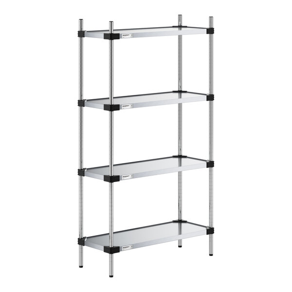 Regency 14" x 36" NSF Solid Galvanized Steel 4-Shelf Kit with 64" Posts