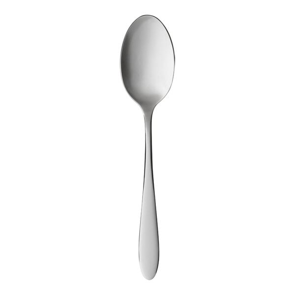 A Libbey stainless steel tablespoon with a silver handle.