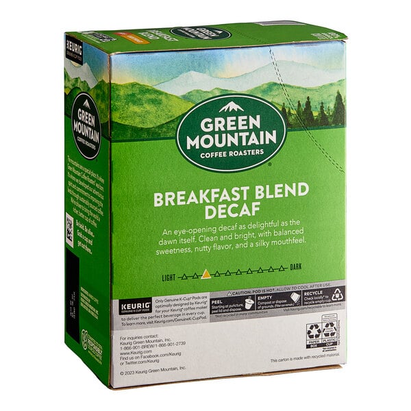 Green Mountain Coffee Roasters Decaf Breakfast Blend Single Serve Keurig® K-Cup® Pods - 96/Case