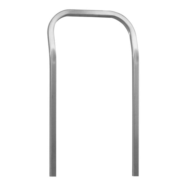 An aluminum metal handle for a New Age lug rack with a white background.