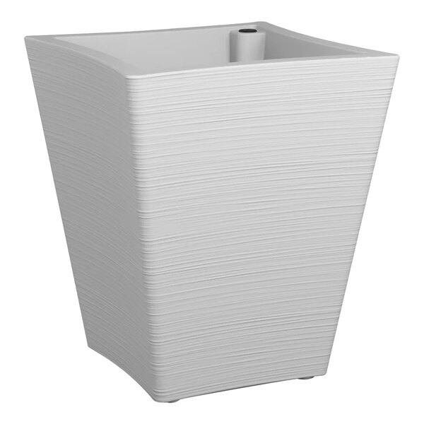 A white square Mayne Bristol planter.