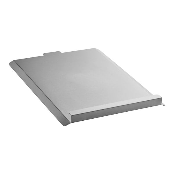 A white rectangular cover for an Avantco fryer.