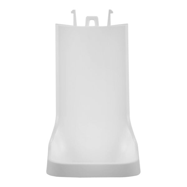 A white plastic Purell Shield floor and wall protector.