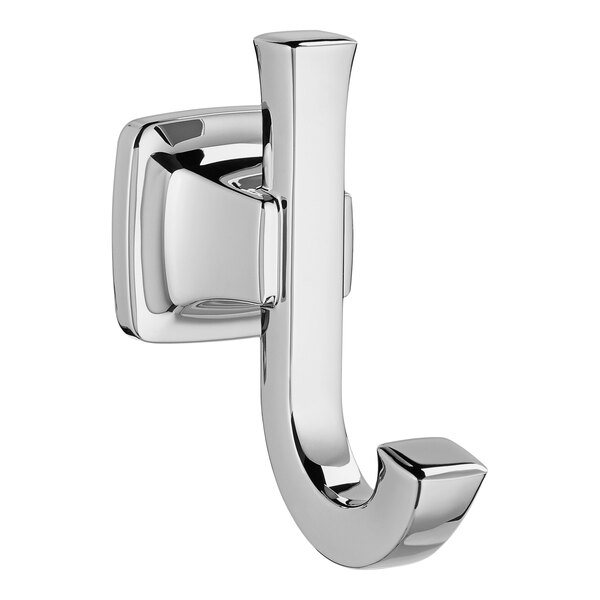 An American Standard Townsend polished chrome double robe hook on a white background.