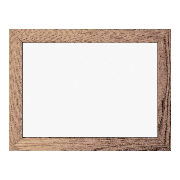 A United Visual Products whiteboard with a wooden frame.