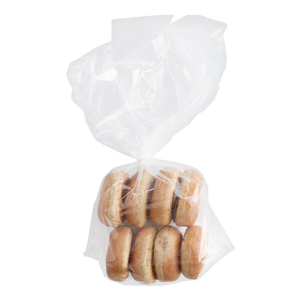 A bag of Original Bagel whole wheat mini bagels.