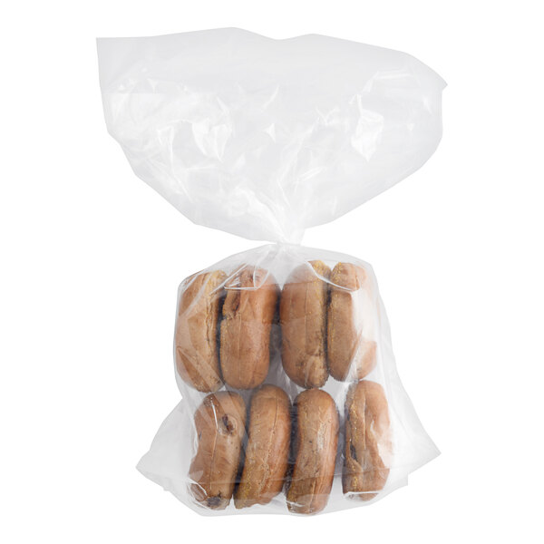 A bag of Original Bagel cinnamon raisin mini bagels with a black border.