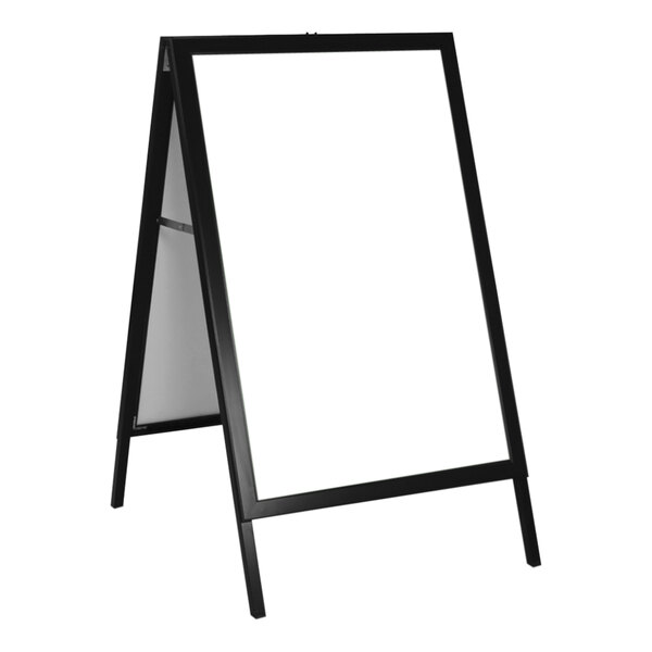 A black A-Frame sign board with white slide-in panels.