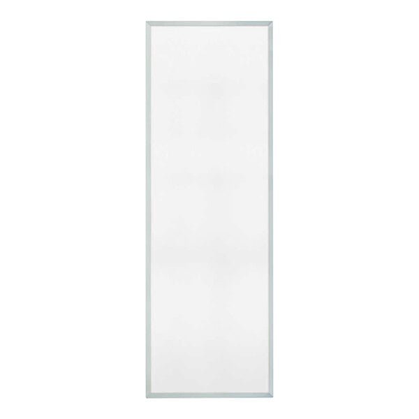 A white rectangular United Visual Products dry erase board with a silver border.