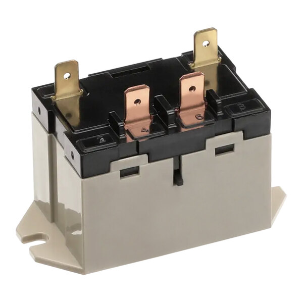 A white Pitco Relay with metal and copper components.