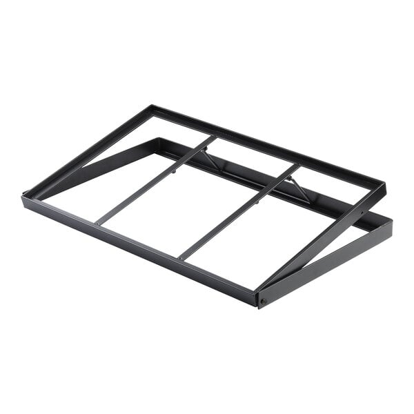 A black metal Tablecraft crate display with one shelf.
