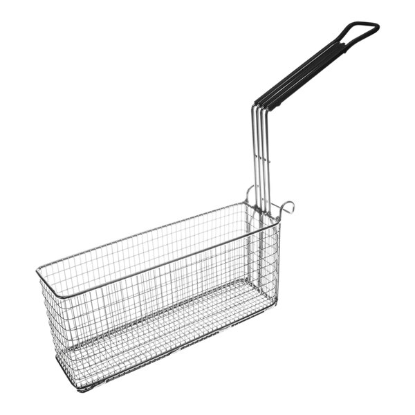 A Henny Penny 1/3 size wire basket with a handle.