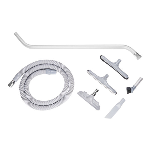 A Goodway Technologies industrial vacuum hose and accessories with a close up of a tool.