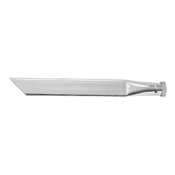 A stainless steel crevice cleaning tool with a silver handle.