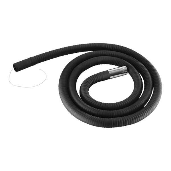 A black Goodway Technologies neoprene wire-reinforced hose.