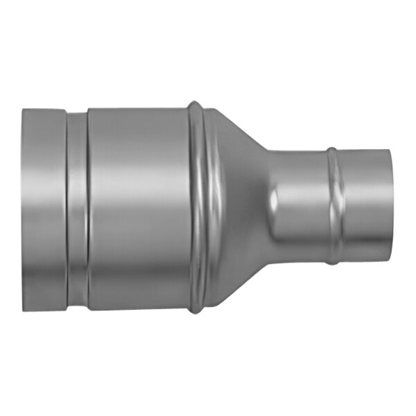 A close-up of a stainless steel Goodway Technologies hose adapter with threaded ends.