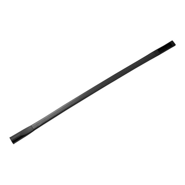 A black plastic stick with a black handle.
