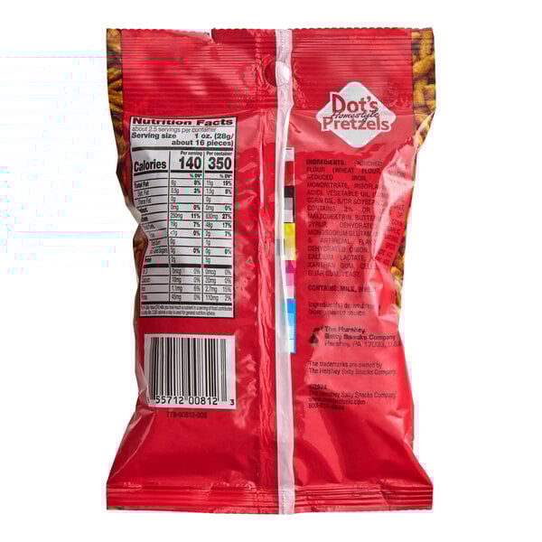 DOT'S HOMESTYLE PRETZELS Original Seasoned Pretzel Twists 2.5 oz. - 12/Case