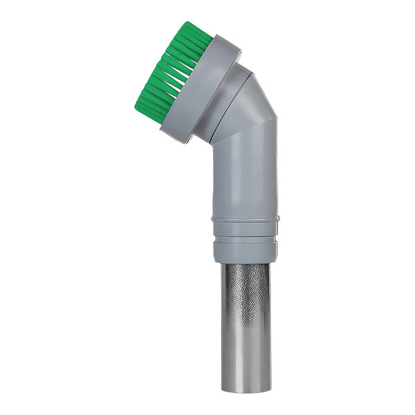 A grey and green Goodway dusting brush for industrial vacuums.