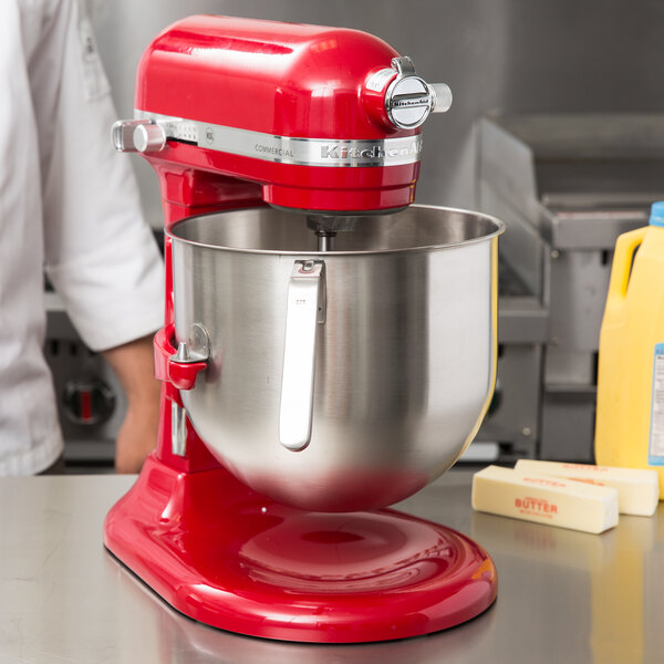 Red Kitchenaid 8 Qt Commercial Mixer Ksm8990er Webstaurantstore