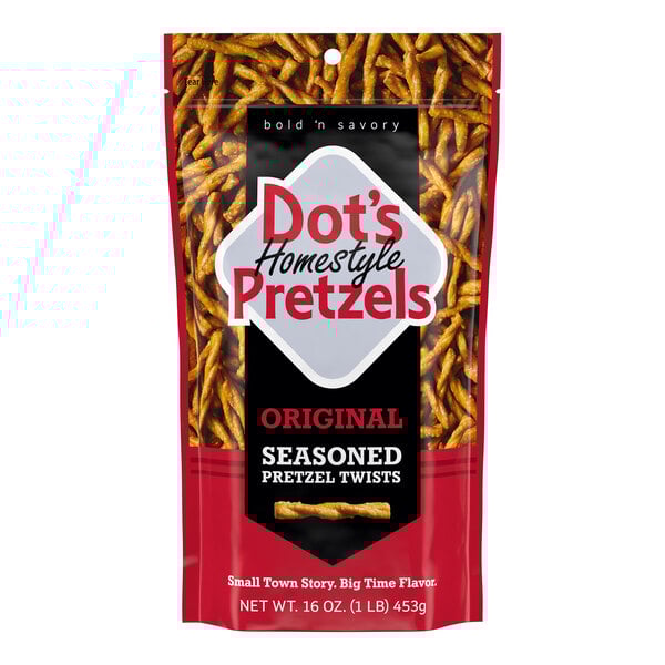 DOT'S HOMESTYLE PRETZELS Original Seasoned Pretzel Twists 16 oz. - 10/Case