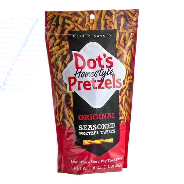 DOT'S HOMESTYLE PRETZELS Original Seasoned Pretzel Twists 16 oz. - 10/Case