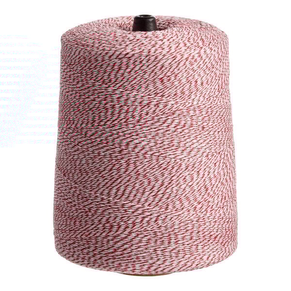 Baker's Lane Red and White Variegated Polyester Cotton Blend Baker's Twine 2 lb. Cone