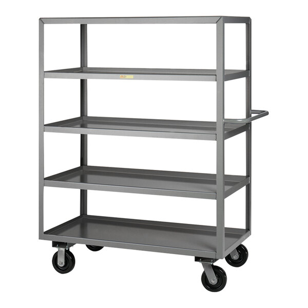 A Little Giant heavy-duty steel cart with five shelves.