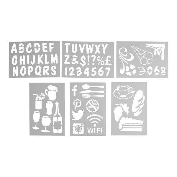 American Metalcraft SECSTN5 Stencil Set - 9" x 13"