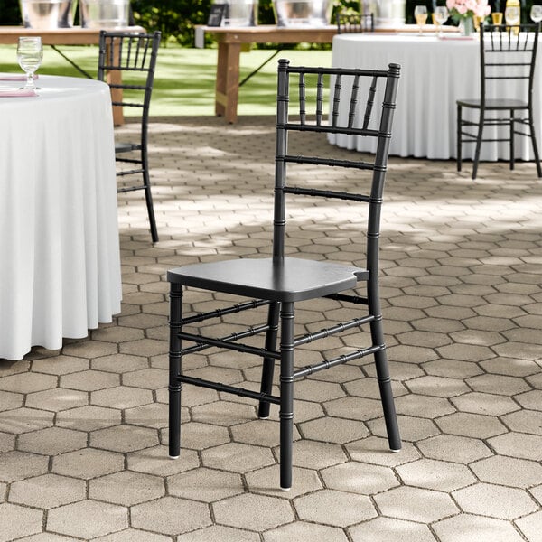 Lancaster Table & Seating Black Wood Chiavari Chair