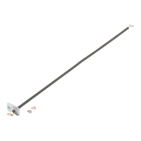 A long thin metal rod with screws on each end.
