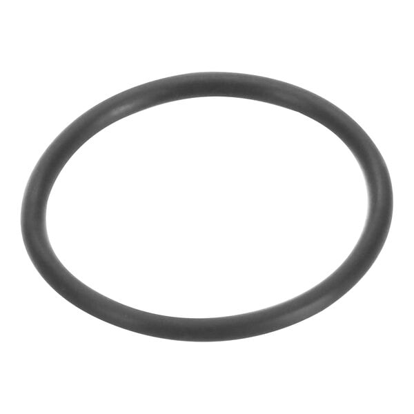 A black round rubber o ring.