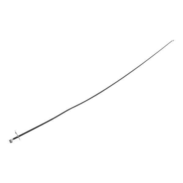 A black wire with a long thin line.
