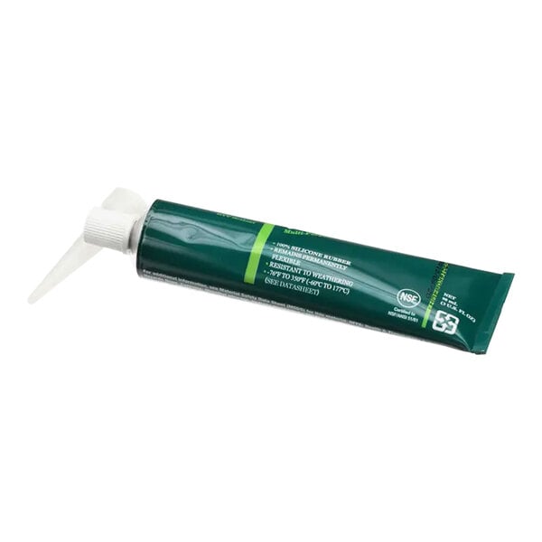 A white tube of Manitowoc Ice RTV silicone with green and white text and cap.