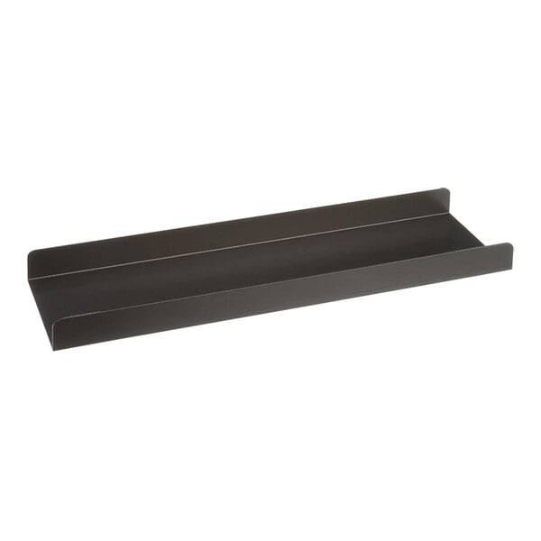 A black metal Hatco sandwich bin shelf with a long handle.