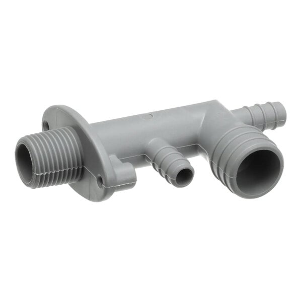 A grey plastic Manitowoc Ice drain manifold with nozzles.