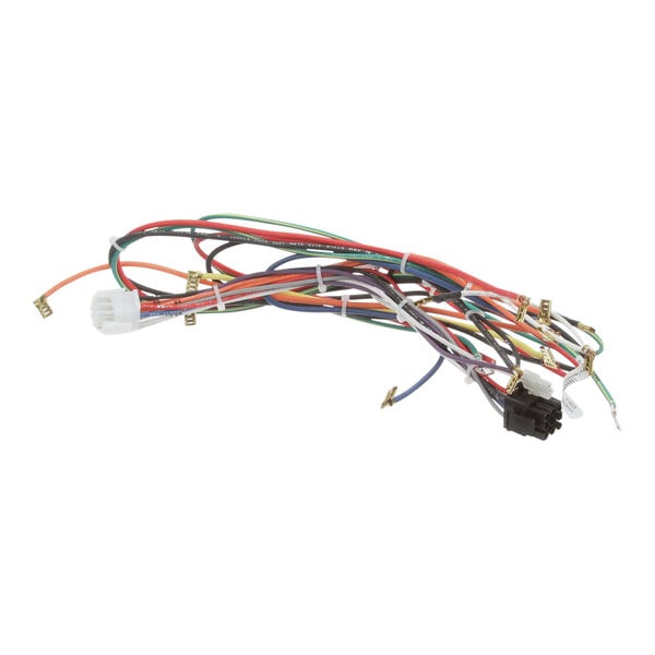 A Manitowoc Ice wiring harness control box with colorful wires.