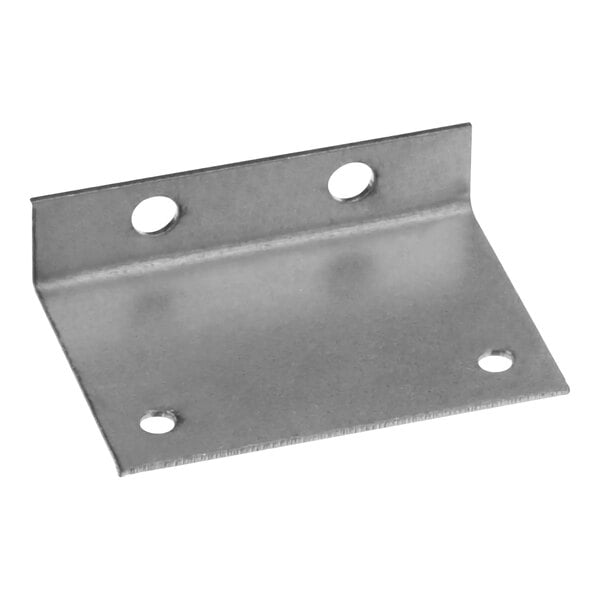 A metal plate with holes on the corner.