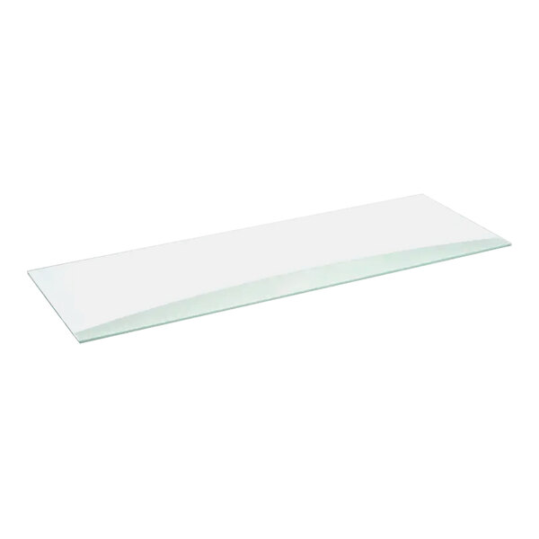 A white glass Hatco end shelf.