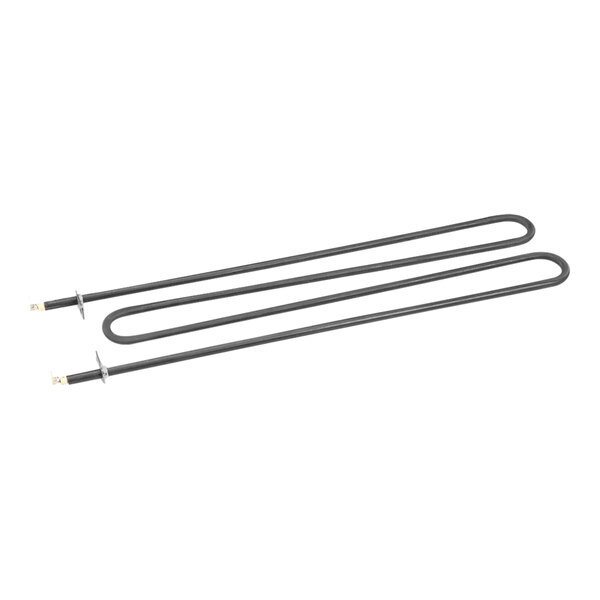 A pair of black metal Hatco Tq 3 Slice heating elements.