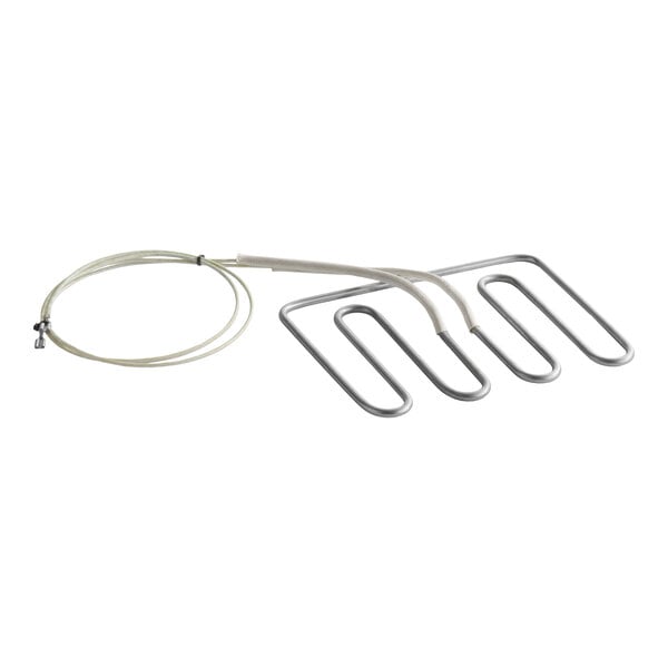 A metal heating element with an attached cable, designed for use in Hatco equipment.