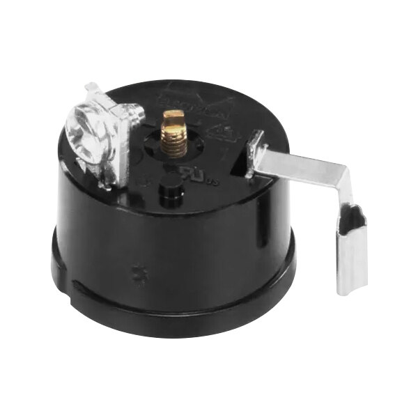 A black and white Manitowoc Ice overload protector with a metal handle.