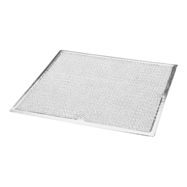 A stainless steel mesh air filter with a silver border.