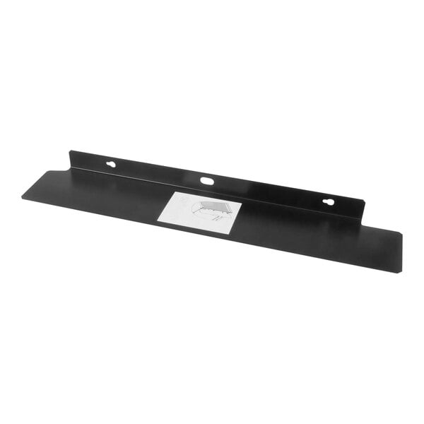 A black metal baffle air assembly for a Manitowoc ice machine bin with a white label.