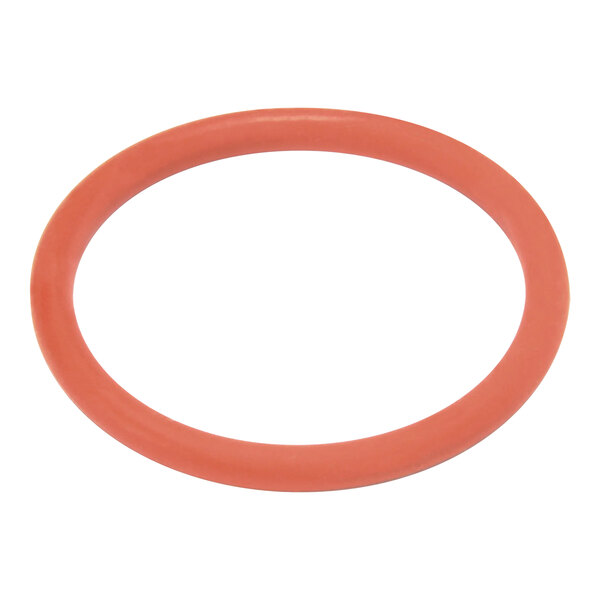 A round orange rubber O-ring.