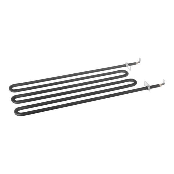 A set of six black heating elements for a Hatco toaster.