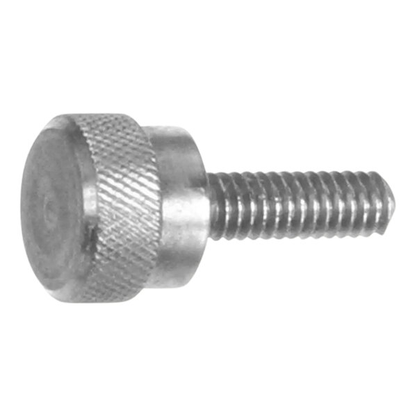 A close-up of a Hatco stainless steel thumbscrew.