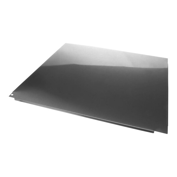 An aluminum rectangular panel with black sides.