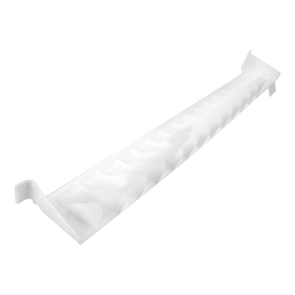 A white plastic bar with a curved corner.