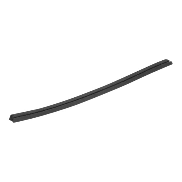 A black rubber strip on a white background.